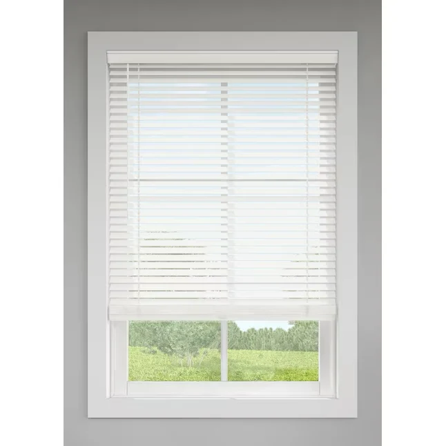 LEVOLOR Trim+Go 2- Slat Width 23- x 48- Cordless Wit Faux Wood Room Darkening Horizontal Blinds