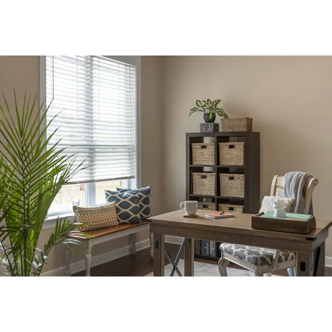 LEVOLOR Trim+Go 2- Slat Width 23- x 48- Cordless Wit Faux Wood Room Darkening Horizontal Blinds