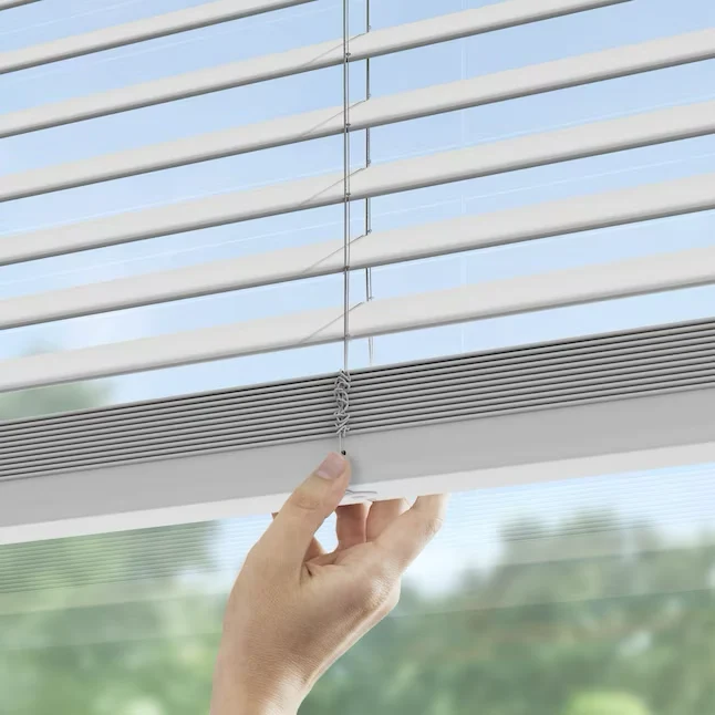 LEVOLOR Trim+Go 2- Slat Width 23- x 48- Cordless Wit Faux Wood Room Darkening Horizontal Blinds