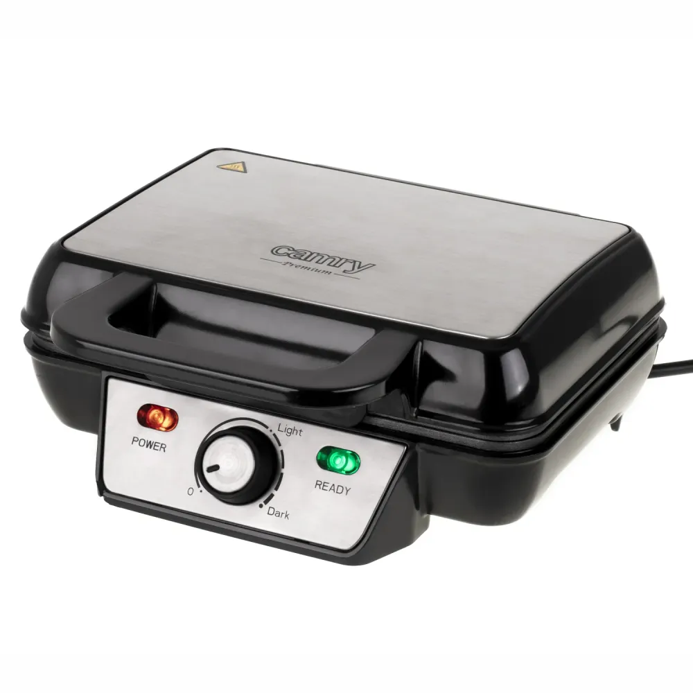 Camry CR 3046 1600W XXL wafelijzer dubbele thermostaat indicatielampje anti-aanbaklaag