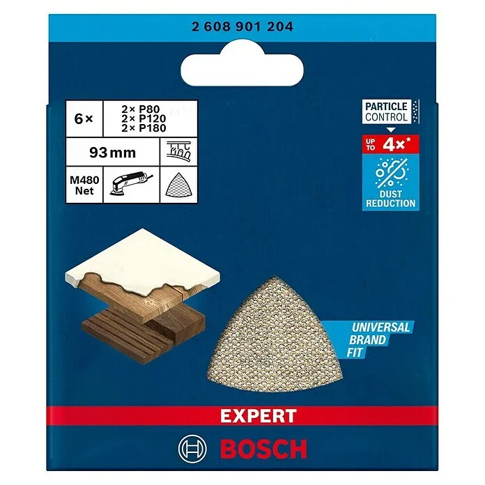 Bosch Expert Schuurnet Set M480 - Korreling: 80, 6 st.