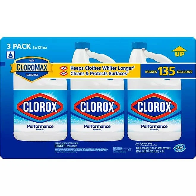 Clorox Performance Bleach (121 fl. oz./bottle, 3 stuks