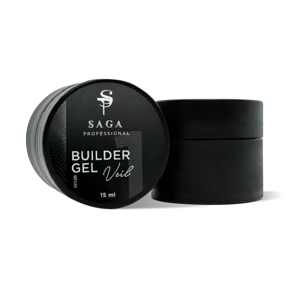 Professionele Zwaar Belastbare Builder Gel Veil №6 helder 15 ml Saga Professional