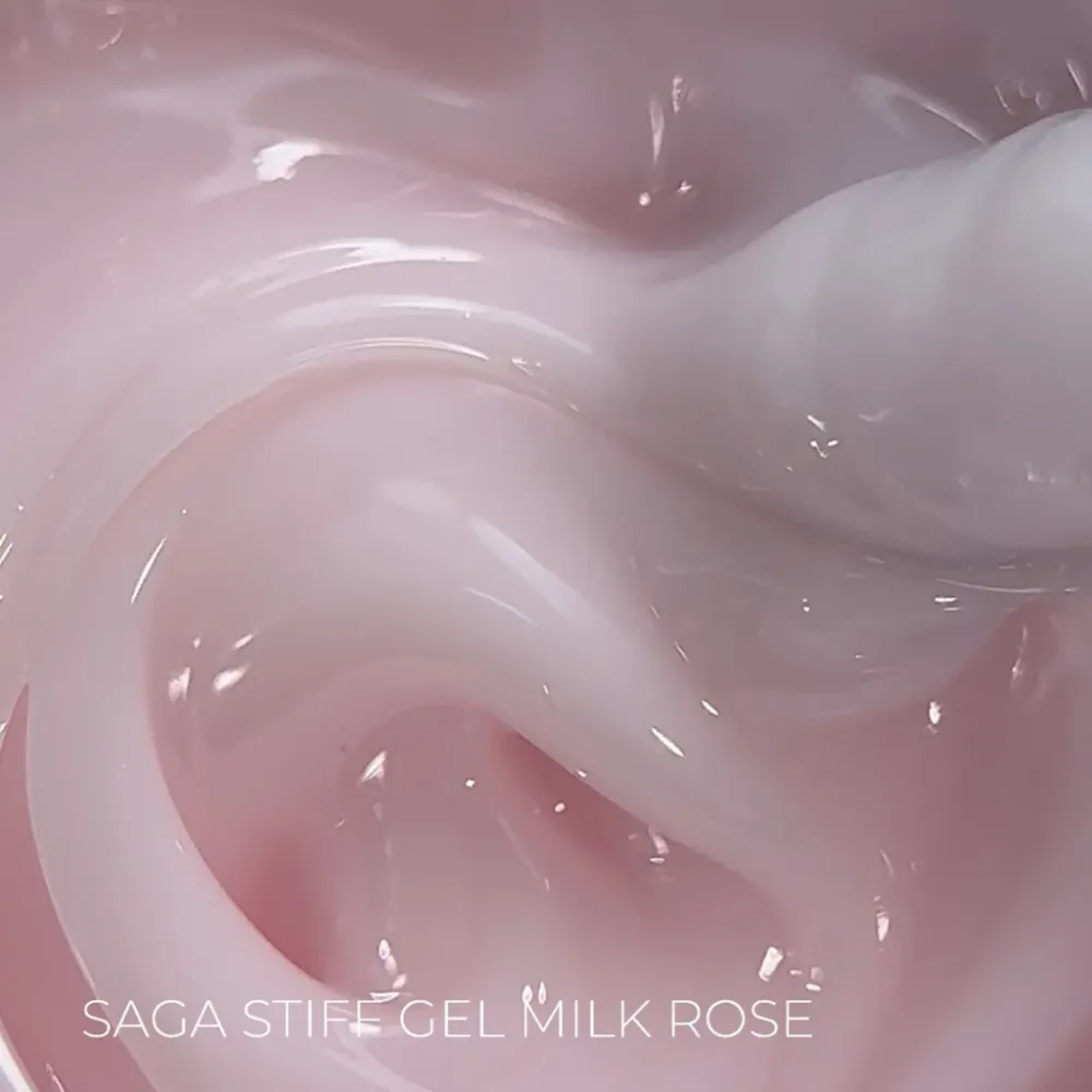 Stiff Gel Milk Rose 15g Saga Professioneel