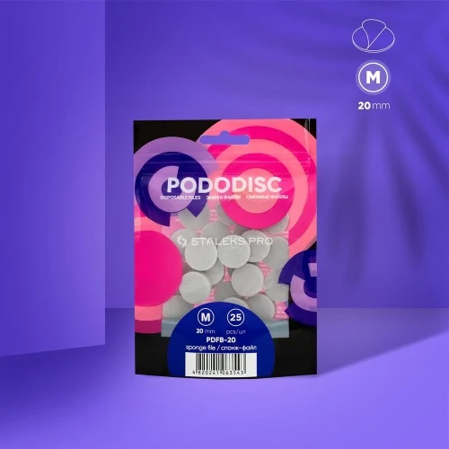 Commerciële Stofzuiger Disposable sponge refill pads pedicure disc Pododisc Staleks Pro M (25 pcs), PDFB-20