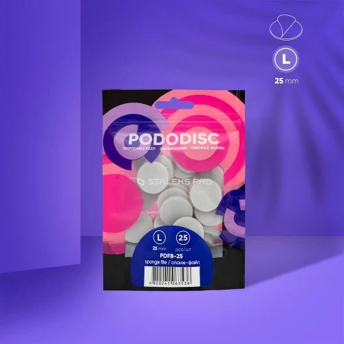 Horeca Dweil Disposable sponge refill pads pedicure disc Pododisc Staleks Pro L (25 pcs), PDFB-25