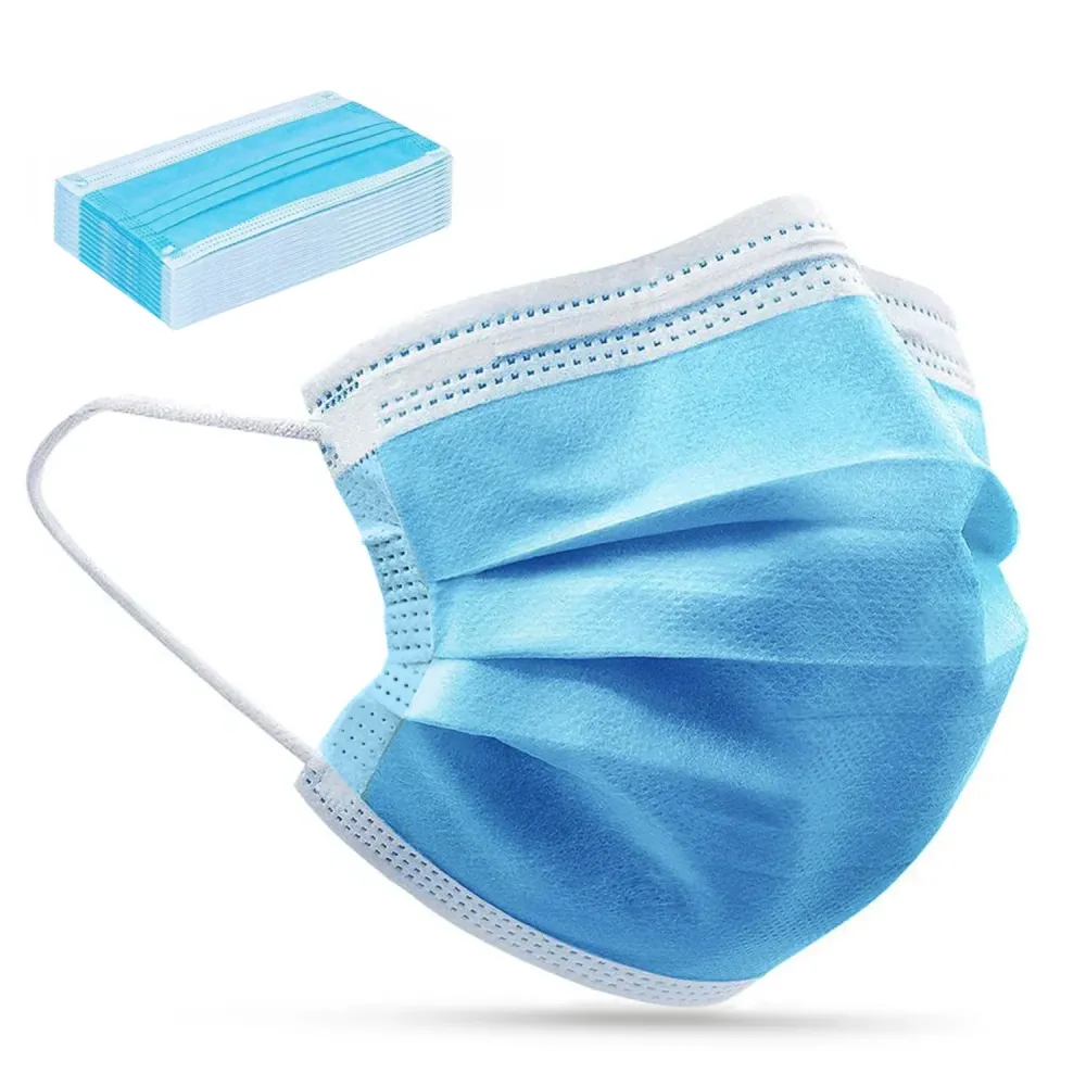 ProMedix PR-280 Medische, gecertificeerd mondkapjes CE EN 14683:2019 - set 10 stuks - blauw - BFE> 98% voor Professionele...