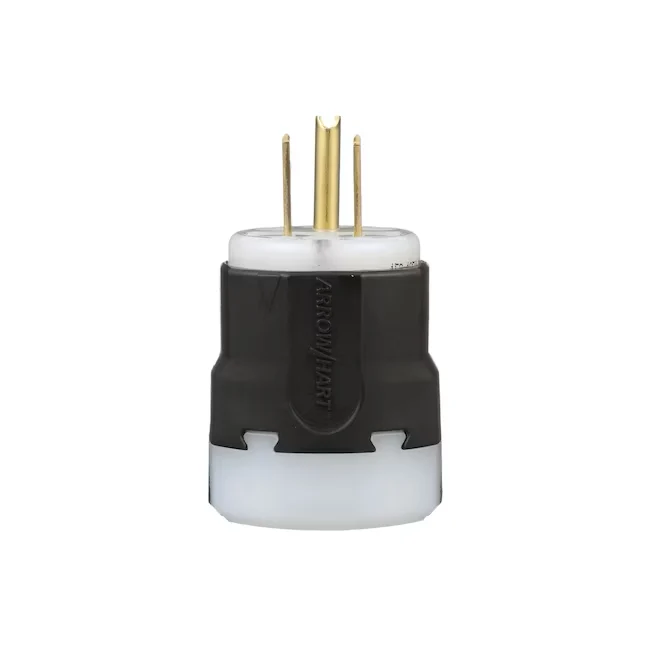 Eaton Arrow Hart 15-Amp 125-Volt NEMA 5-15 3-wire Grounding Industrial Straight Plug, Zwart
