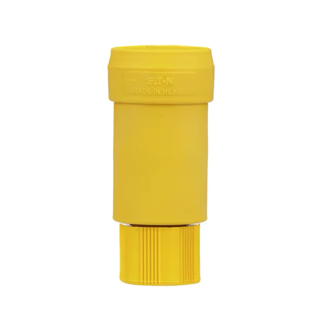 Eaton Arrow Hart 15-Amp 125-Volt NEMA 5-15 Watertight 3-wire Grounding Industrial Straight Connector, Geel