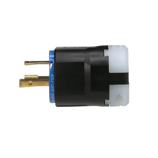 Eaton Arrow Hart 30-Amp 250-Volt NEMA L6-30p 3-wire Grounding Industrial Locking Plug, Blauw
