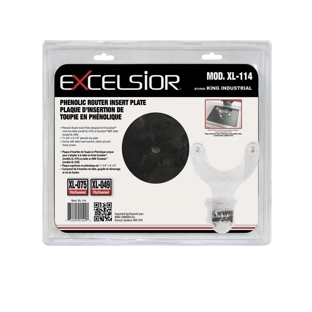 Excelsior Phenolic Router Insert Plate No. XL-114