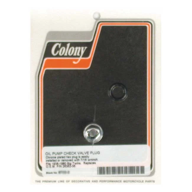OEM Kwaliteit Colony Plug Hex, Oil Pump Check Valve Harley-Davidson