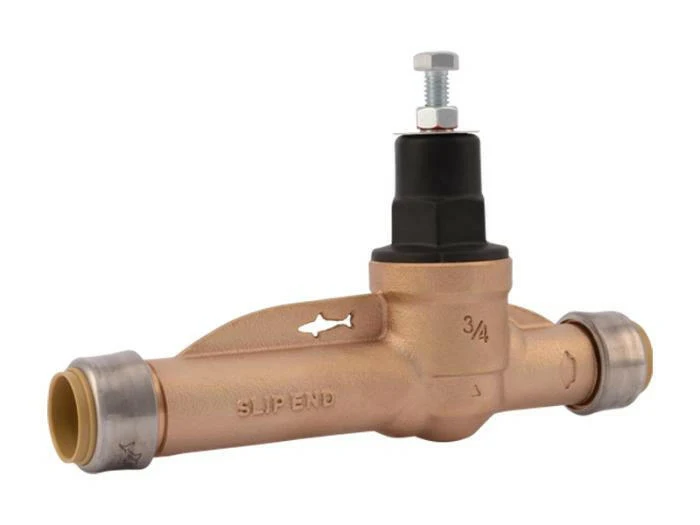 SharkBite Brass 1/2- Push-to-connect Pressure Regulator Valve metalen Top)