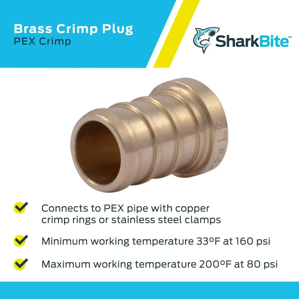 SharkBite 1 . Geel koper Crimp Plug