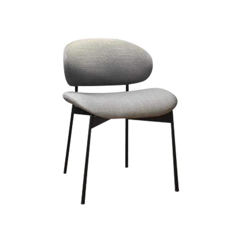 Blinde Kitchen Industrial Dining Chair Open Back Upholstered Armless Chair Cream