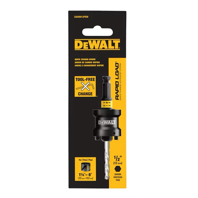 DEWALT 1/2- Quick Change Staal Hole Saw Arbor