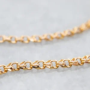 19K Mosterdgeel Gold Fancy Curb Chain