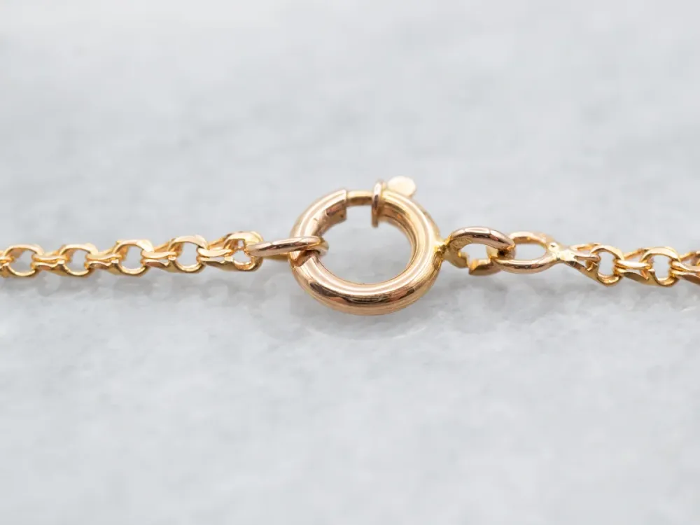 19K Mosterdgeel Gold Fancy Curb Chain