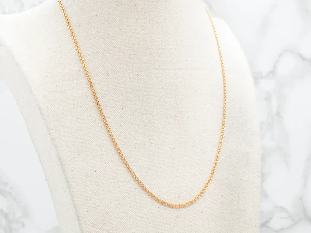 19K Mosterdgeel Gold Fancy Curb Chain