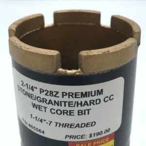 2-1/4" Premium Stone/Hard Concrete Wet Core Bit
