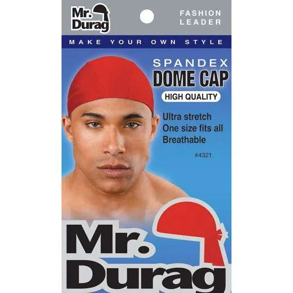 Mr. Durag Spandex Dome Cap Asst Color | Vochtbestendig Red