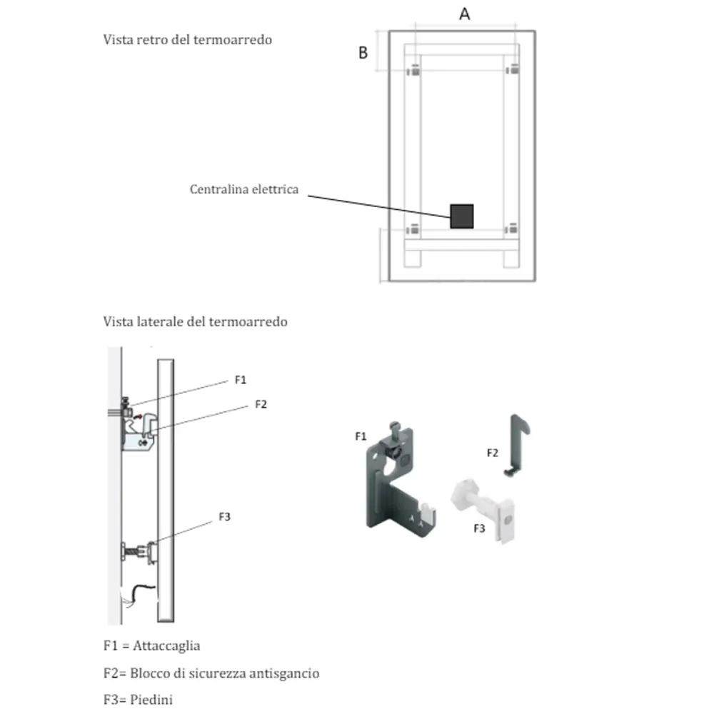 Electric panel radiator model Perfetto 86x55 cm - Wit