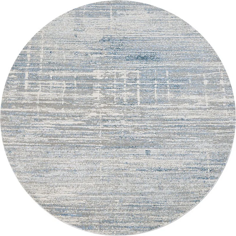Industrial Style Light Gray Area Rug Round Textured Polyestervezel Pet Friendly Indoor Rugs Light