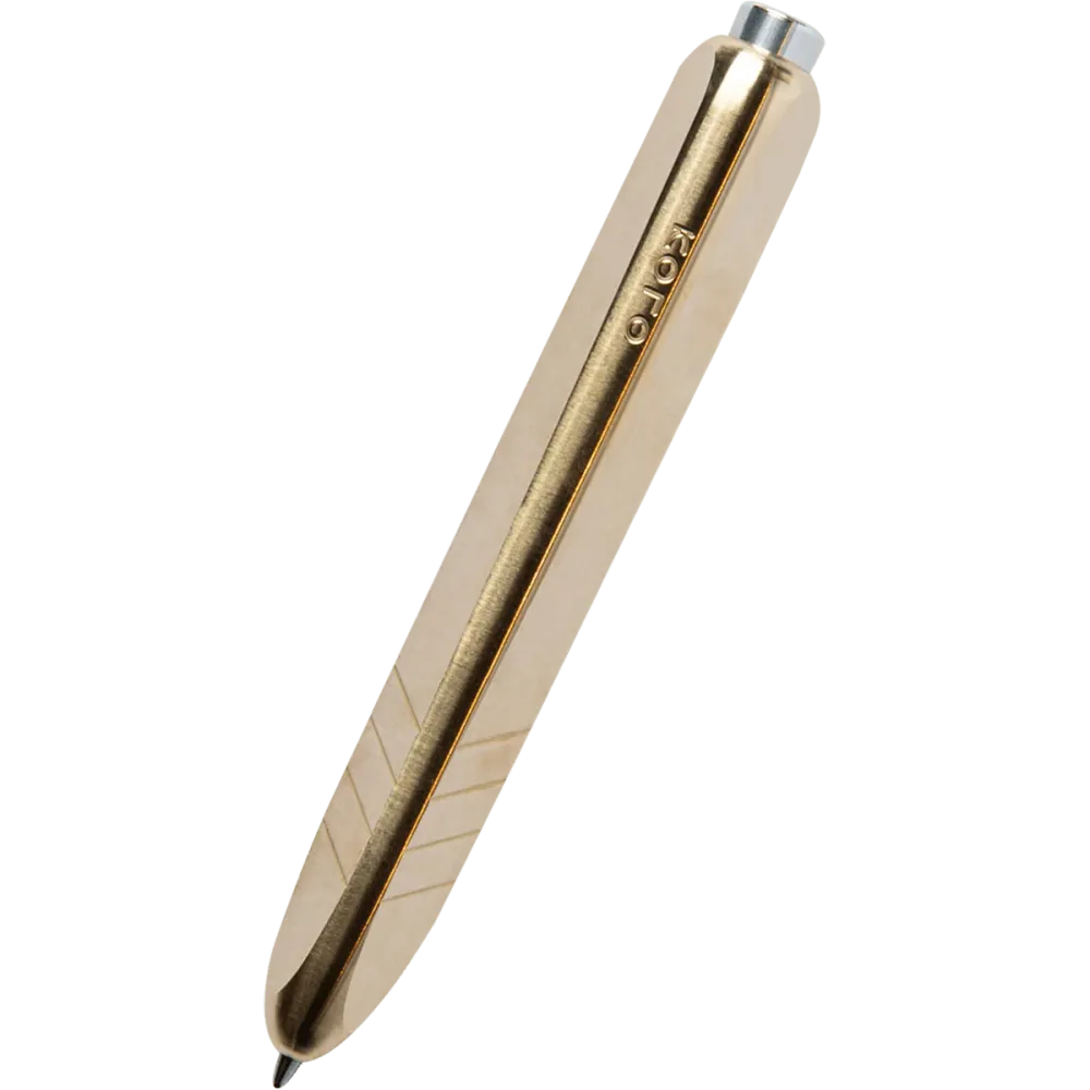 Kolo Tino Ballpoint Pen - Raw Geel koper