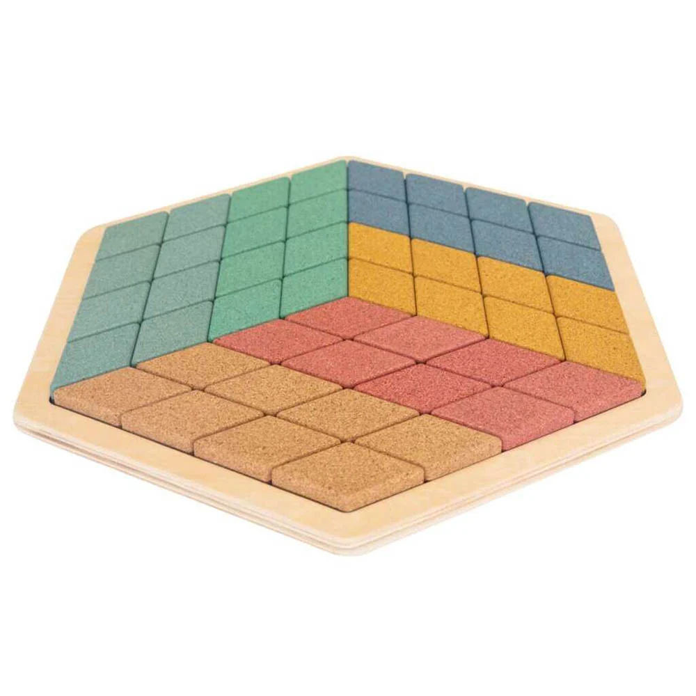 Korko Creative Colour Tiles Natuurlijk Cork Puzzle voor Geluidsisolatie