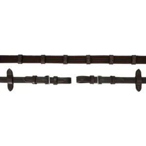 Kurk composiet Durasoft Web Reins dark brown/silver F