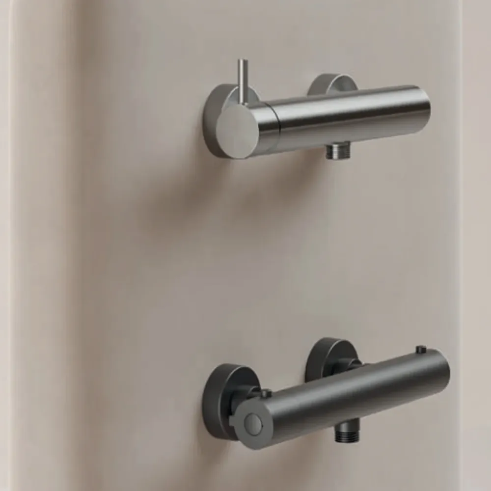 Kurk granulaten External single-lever mixer RubiFlux Regal series shower - Matte Ebbenhout