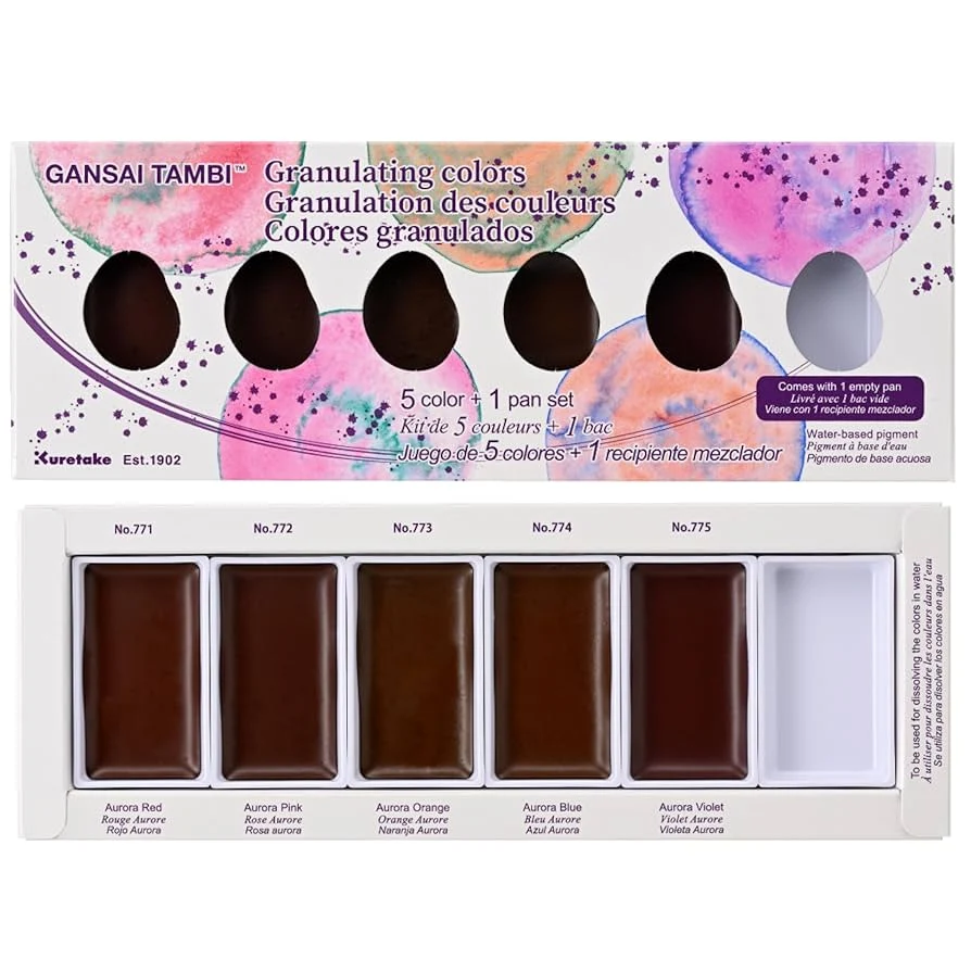 Kurk granulaten Kuretake - Gansai Tambi Granulating Colors - 6 pz