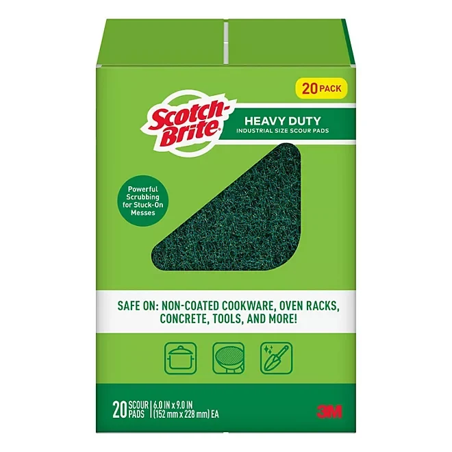 Kurk vilt Scotch-Brite Heavy Duty Industrial Sized Scour Pads (20ct.)