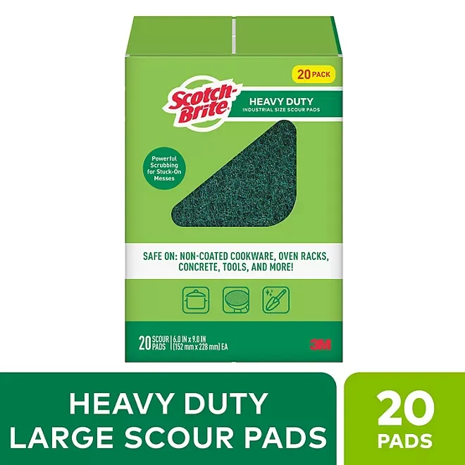 Kurk vilt Scotch-Brite Heavy Duty Industrial Sized Scour Pads (20ct.)