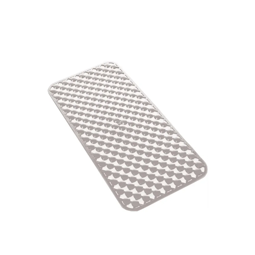 Non-slip bathtub mat 36x71 elastisch Geo model Gedy - White