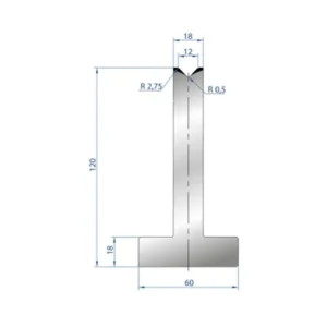Part No. 3055 @ 835mm 88 Degree T Shape Die