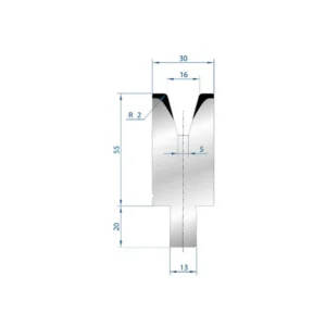 Part No. 3119 @ 100mm 30 Degree Individueel V Die