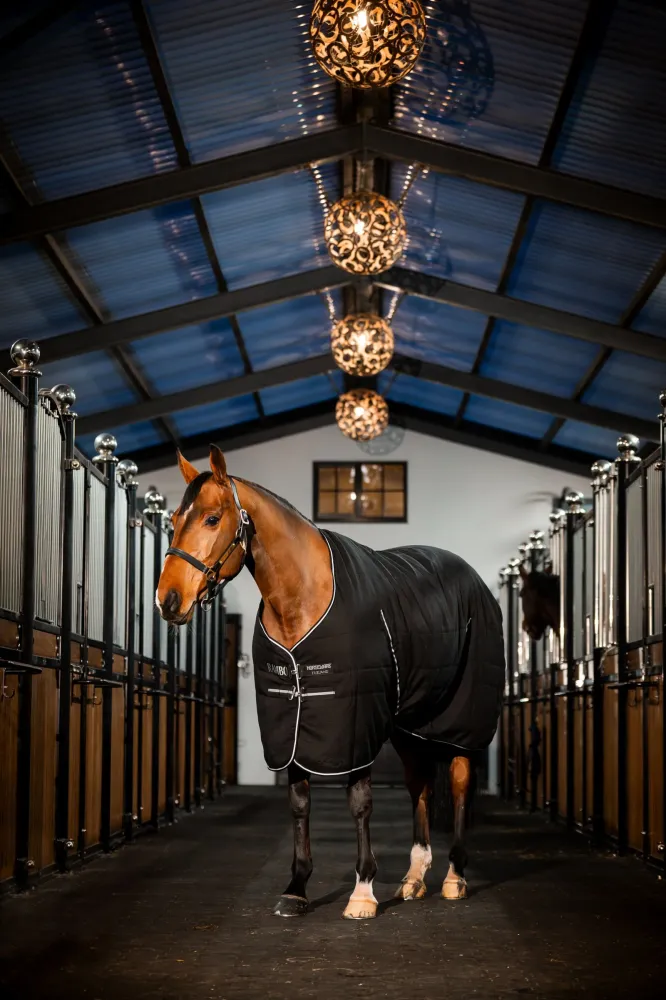 Rambo Stable Rug, 400g Black/Black & Zilver 140