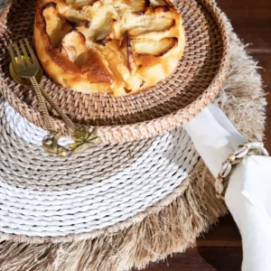 De Seagrass Raffia Placemat - Naturel Wit Onbehandelde Staat