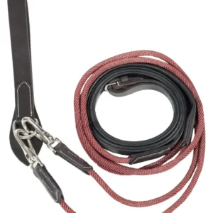Sparta Nylon/Leather Draw Reins Dark Taupe F