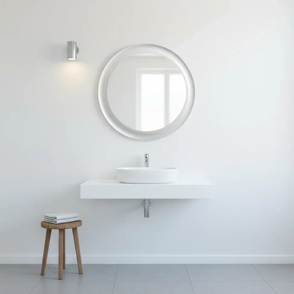 White round mirror Imma series external diameter 49 cm