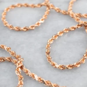 14K Rose Gold Rope Chain