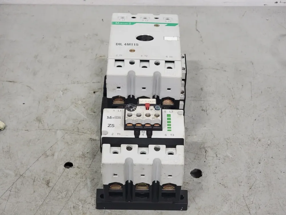 130 Amp, 3 Pole, 120 VAC Coil Contactor DIL4M115 w/ Overload Relay