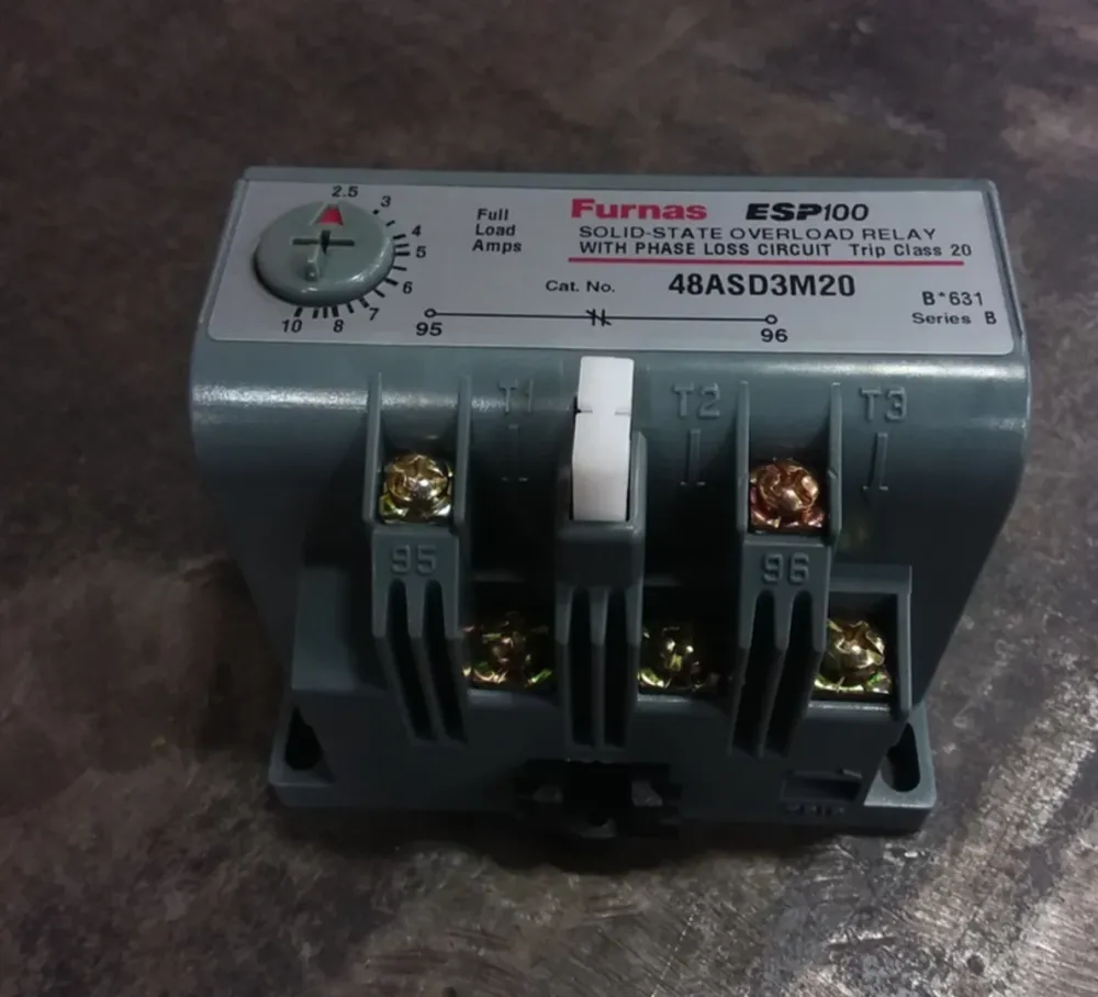 2.5-10 Amp Eenkleurig State Overload Relay 48ASCD3M20 w/ Phase-Loss Circuit