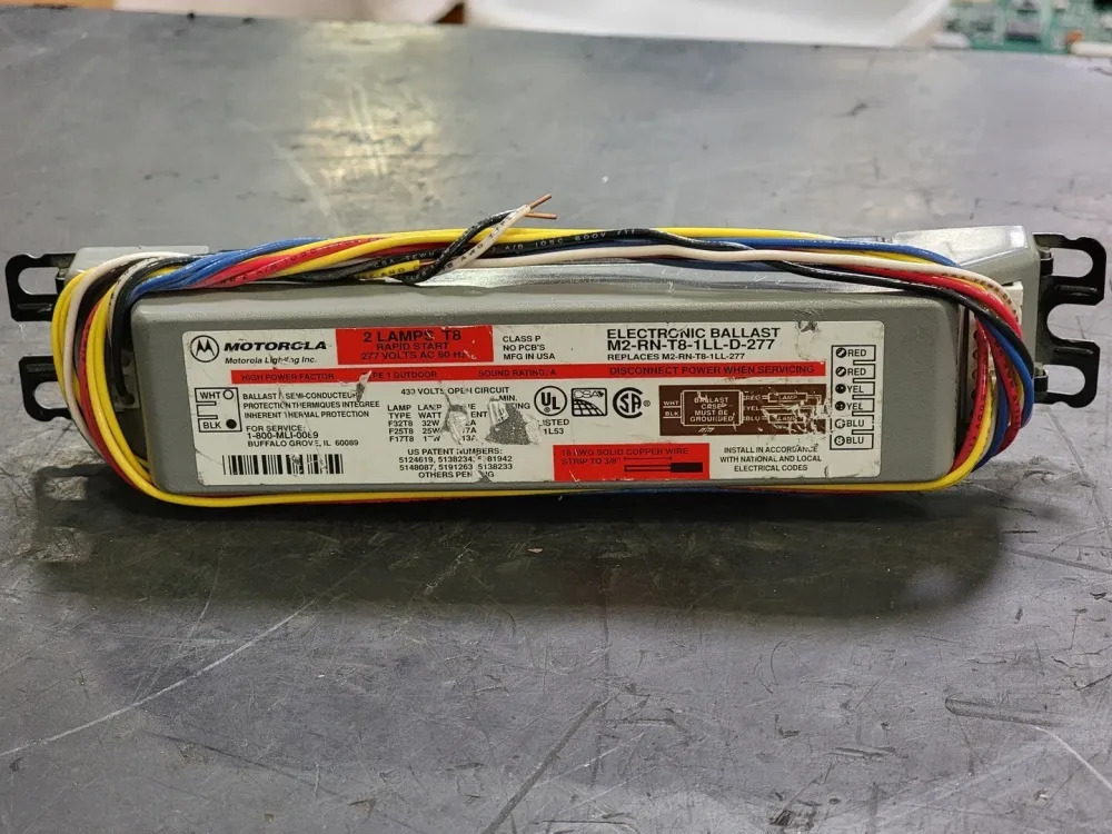 277 Volts 2 Lamps Electronic Ballast M2-RN-T8-1LL-D-277