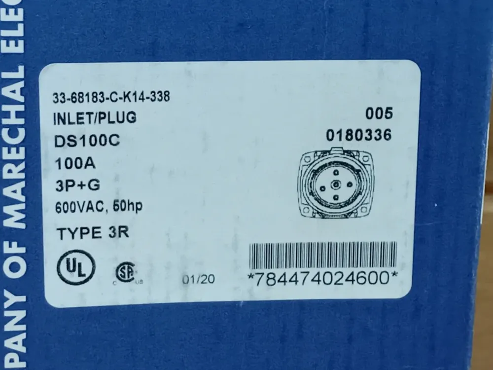 DS100C Inlet Poly Blauw Size 4, 33-68183-C-K14-338