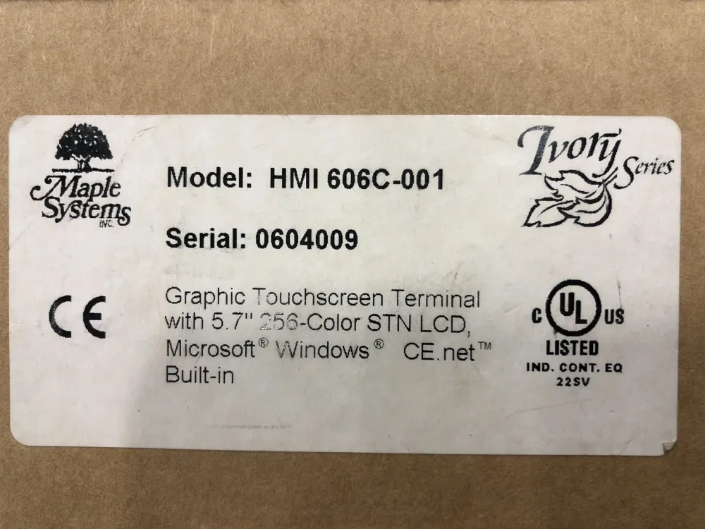 Graphic Touchscreen Terminal HMI606C-001