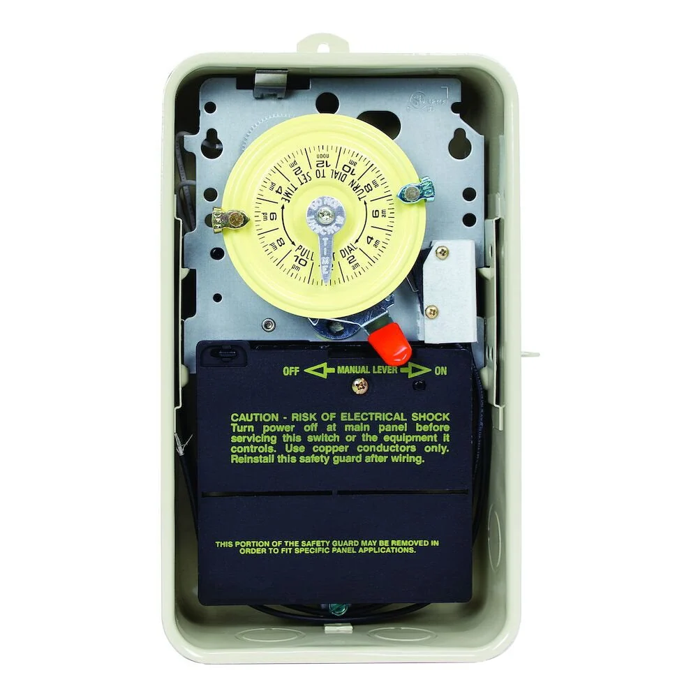 Intermatic - T101R201 - 24-Hour 120V Mechanical Time Switch, SPST, Pool Heater Protection