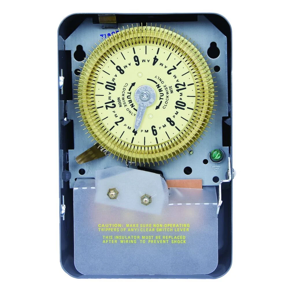 Intermatic - T1906 - 24-Hour Mechanical Time Switch, 208-277 VAC, 60Hz, SPDT, Indoor Metalen Enclosure, 15 Minute Interval