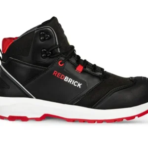 Redbrick werkschoenen - Pulse Overnose - hoog - met kruipfrischs - S3 - zwart / rood - maat 40